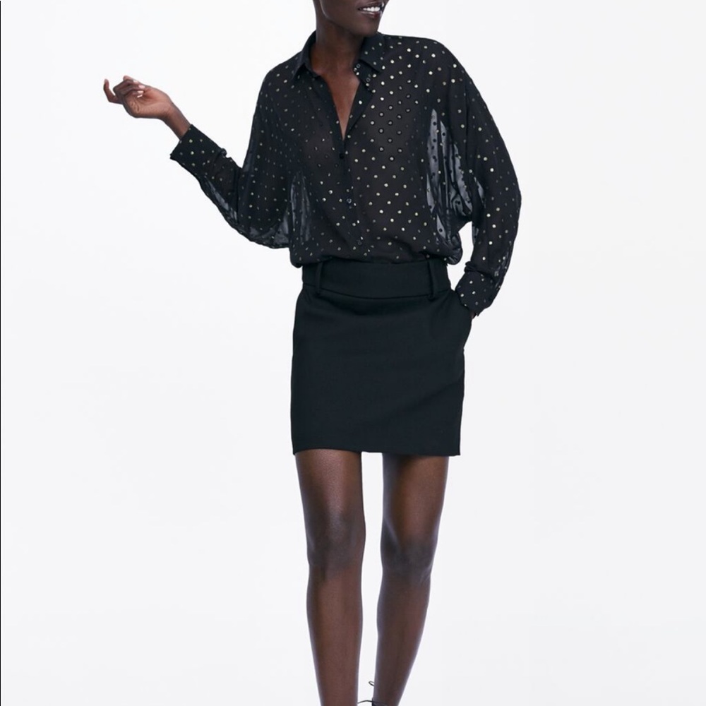BNWOT ZARA POLKA DOTS BLOUSE